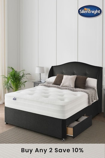 Silentnight Black Eco 1400 Mirapocket Mattress and 2 Drawer Divan Base Bed Set (T56303) | £790 - £955