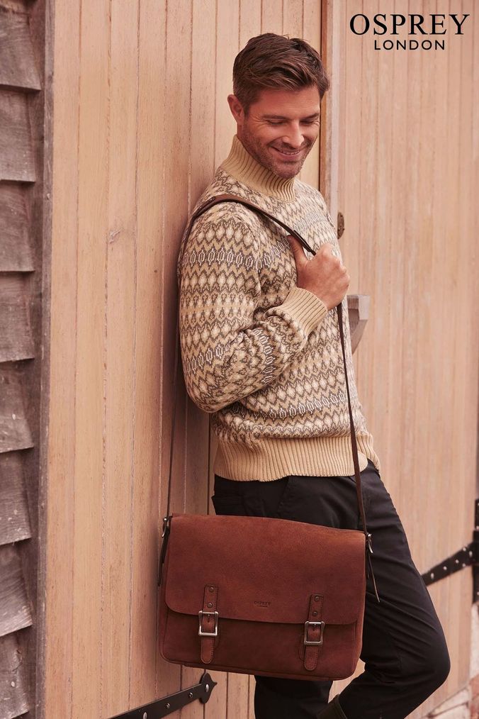Next leather messenger bag hot sale