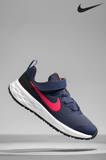 Nike clearance Navy/Crimson Red Junior Revolution 6 Trainers (T56837) | £35
