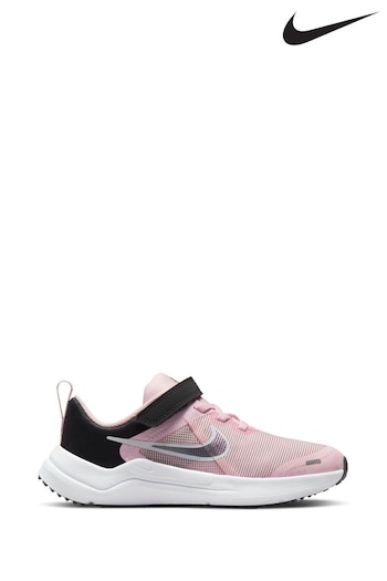 Nike Pink Downshifter 12 Junior Running Trainers (T56875) | £38