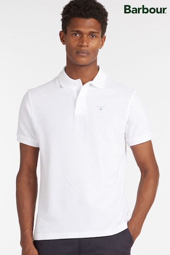 Barbour® White Sports Polo Shirt (T56899) | £47