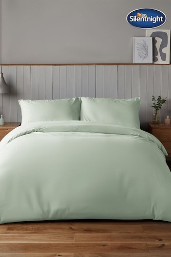Silentnight Sage Green Sage Green Supersoft Duvet Cover and Pillowcase Set (T57103) | £17 - £25