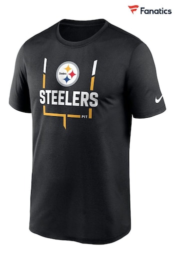 Nike Black Fanatics NFL Pittsburgh Steelers cr7 Nike Legend Goal Post T-Shirt (T57265) | £32