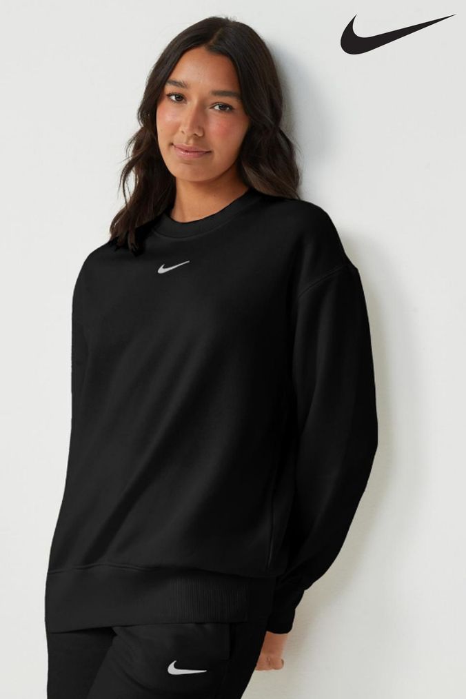 Women's nike black best sale sweatshirt