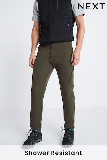 Khaki Green Slim Fit Shower Resistant Duratrek Walking Trousers (T57433) | £30