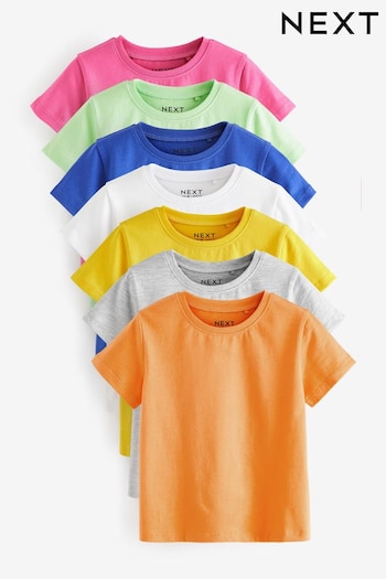 Core Multi Colour Short Sleeve T-Shirts 7 Pack (3mths-7yrs) (T57625) | £17 - £25