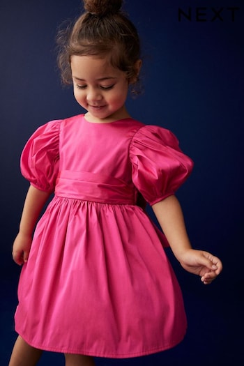 Fuchsia Pink Taffeta Bridesmaid Dress (3mths-10yrs) (T57857) | £36 - £42
