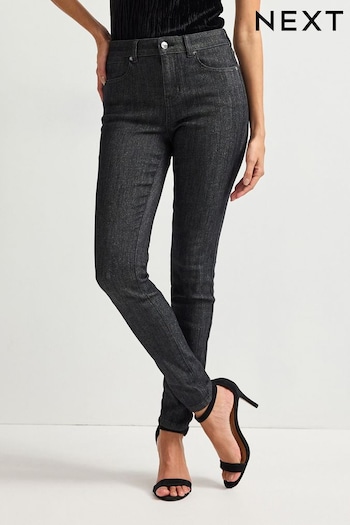Black Glitter Skinny Stacy Jeans (T57896) | £38
