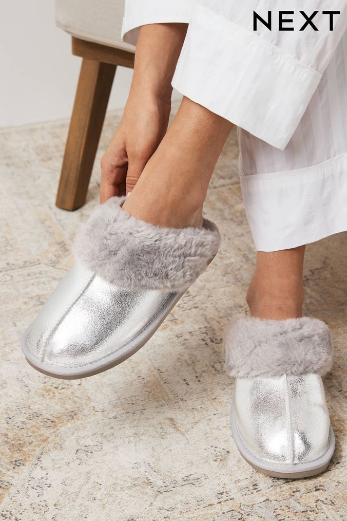 Metallic slippers hotsell