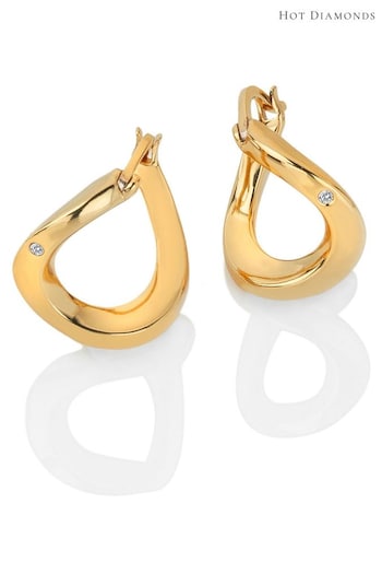 Hot Diamonds X Jac Jossa Gold Tone Soul Twist Earrings (T58155) | £75