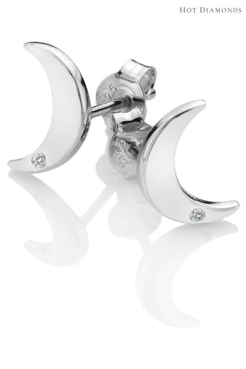 Hot Diamonds Silver Tone Diamond Amulet Crescent Earrings (T58158) | £30