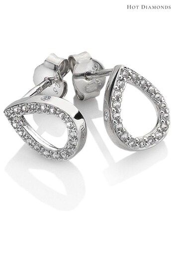 Hot Diamonds Silver Tone Striking Teardrop Earrings (T58160) | £65