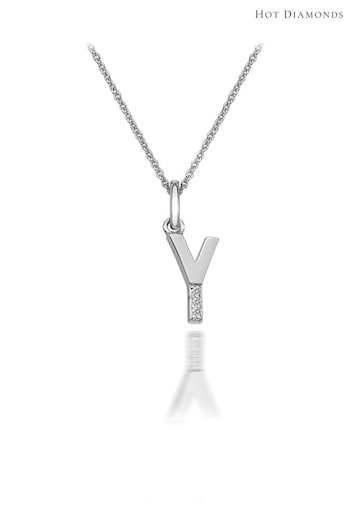 Hot Diamonds Silver Micro Initial Pendant Necklace (T58349) | £40