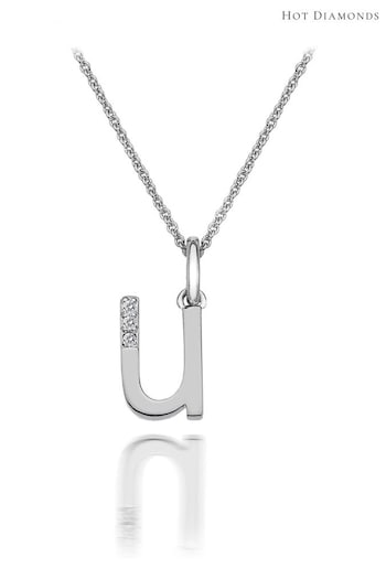 Hot Diamonds Silver Micro Initial Pendant Necklace (T58351) | £40