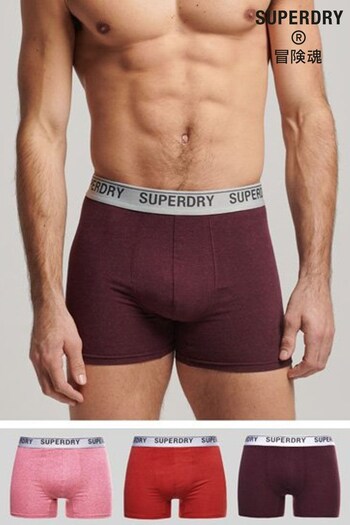 Superdry Natural Brown Organic Cotton Boxer 3 Pack (T58386) | £30