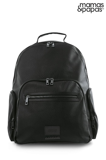 Mamas & Papas Black Tumbled Carbon Black Backpack (T58407) | £95