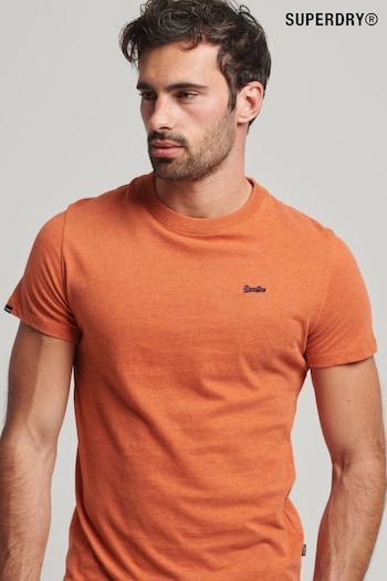 Superdry Orange Organic Cotton Micro Embroidered T-Shirt (T58465) | £18