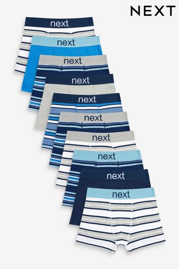 Blue Stripe 10 Pack Trunks (2-16yrs) (T58617) | £28 - £33