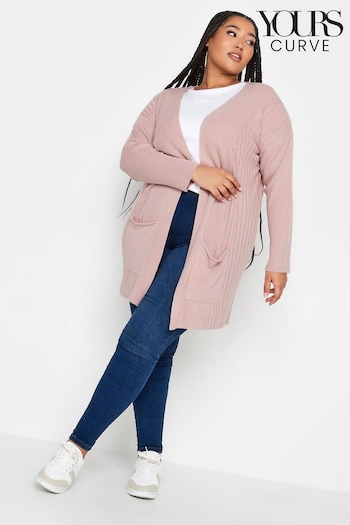 Yours Curve Pink Cashmilion Cardigan (T58668) | £27