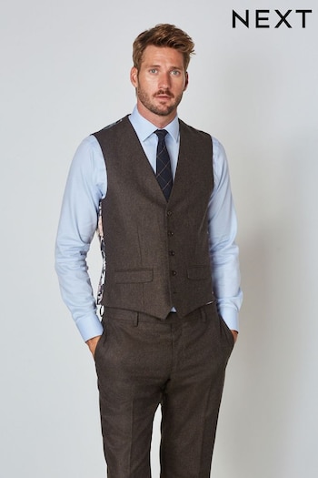 Brown Donegal Suit Waistcoat (T59163) | £59