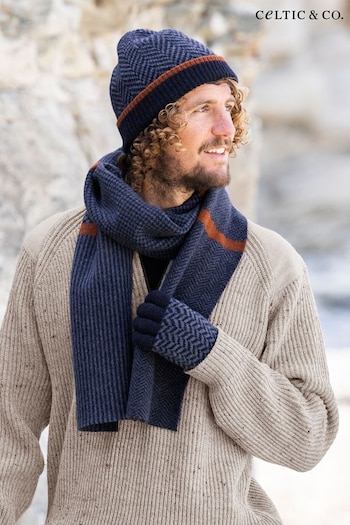 Celtic & Co. Mens Lambswool Chevron Scarf (T59233) | £49