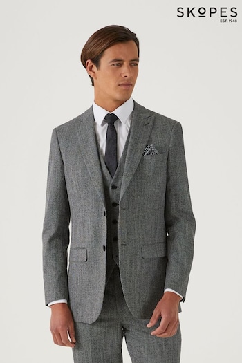 Skopes Barlow Grey Puppytooth Tailored Fit Suit Jacket (T59451) | £110