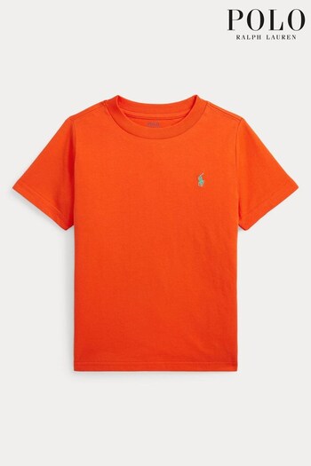 Polo Ralph Lauren Boys Dusk Orange T-Shirt (T59465) | £42 - £45