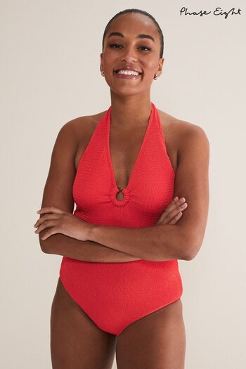 Phase Eight Pink Halterneck Swimsuit (T59684) | £59