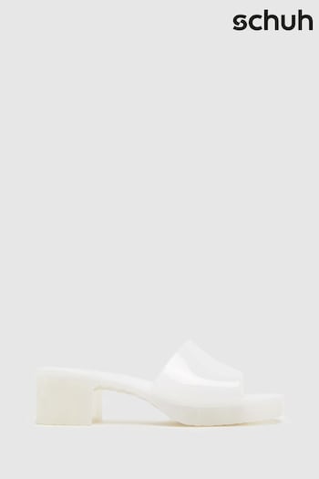 Schuh White Snoh Jelly Heel Sandals (T59801) | £25