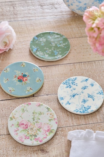 Shabby Chic by Rachel Ashwell® Set of 4 Multi Floral Fine China Coasters (T60089) | £18