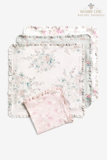 Shabby Chic by Rachel Ashwell® Mixed Floral Ruffle Trim Set of 4 Napkins (T60100) | £24