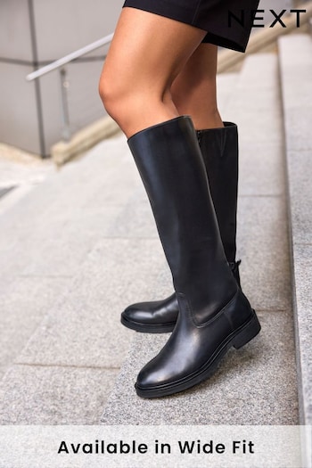 Black Forever Comfort® Rider Knee High Boots (T60131) | £86