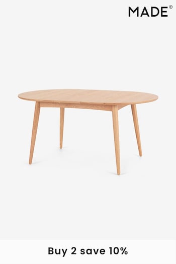 MADE.COM Oak Deauville Oval 4 to 6 Seater Oval Extending Dining Table (T60147) | £549