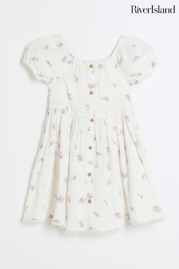 River Island White Girls Chubby Smock Dress (T60186) | £32