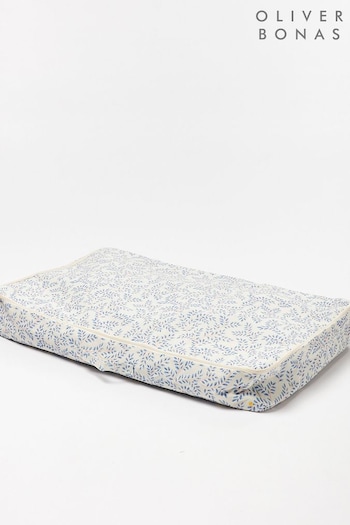 Oliver Bonas Blue/White Dottie Fabric Underbed Storage Bag (T60231) | £40