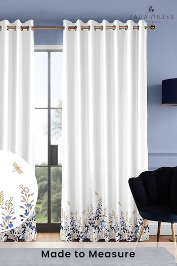 Sara Miller White Wisteria Made to Measure Curtains (T60364) | £91