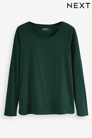 Forest Green Long Sleeve Crew Neck Top (T60410) | £9