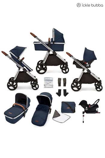 Ickle Bubba Blue Eclipse Travel System with Galaxy Car Seat and Isofix Base (T60431) | £700