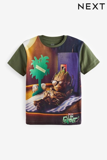 Groot Green Guardians Of The Galaxy License Short Sleeve T-Shirt (3-16yrs) (T60565) | £15 - £20