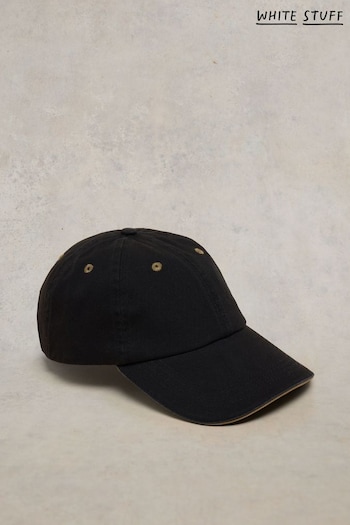 White Stuff Black Cotton Baseball Cap (T60750) | £20