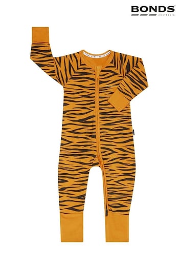 Bonds Animal Tiger Time Print Zip Sleepsuit (T60830) | £22