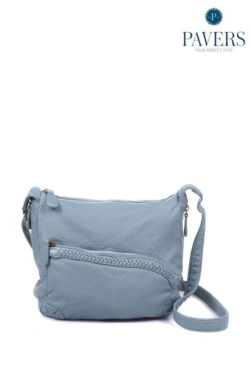 Pavers Blue Adjustable Strap Cross-Body Bag (T60835) | £30