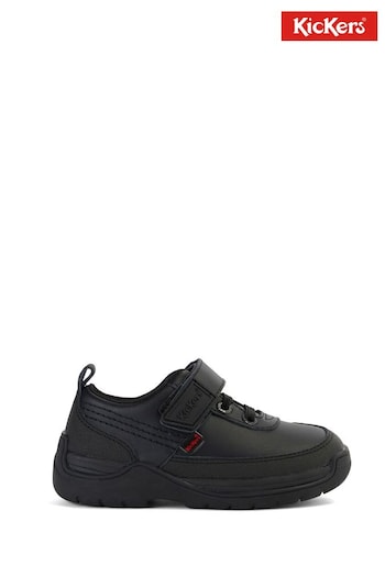 Kickers Infant Leather Stomper Lo Black Trainers (T61093) | £52