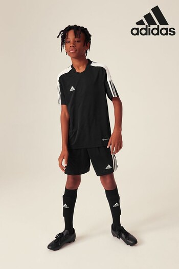 adidas Black Tiro Junior Essentials Jersey T-Shirt (T61248) | £13