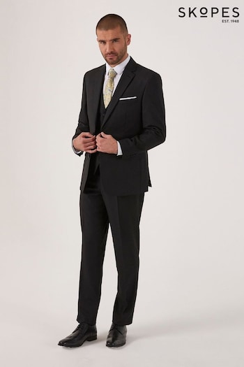 Skopes Romulus Black Tailored Fit Sustainable Suit Jacket (T61454) | £100