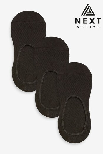 Black Sports Invisible Socks 3 Pack (T61623) | £8