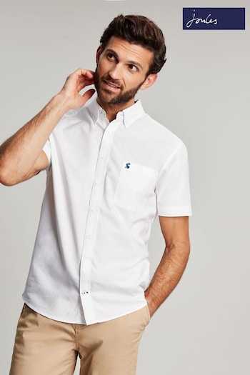 Joules Cream Short Sleeve Classic Shirt (T61684) | £34.95