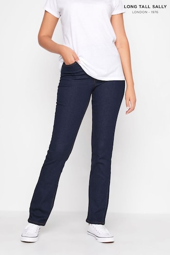 Long Tall Sally Blue Straight Leg Jeans Front (T61767) | £33
