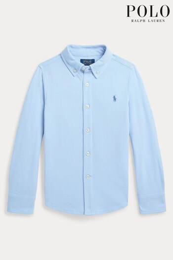 Polo Ralph Lauren Light Blue Mesh Shirt (T61777) | £75 - £79
