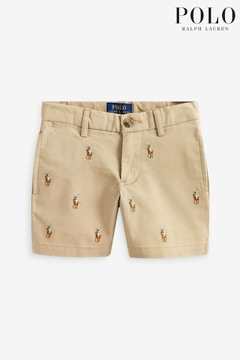 Polo Ralph Lauren Boys Natural All-Over Pony Chinos (T61781) | £79 - £89